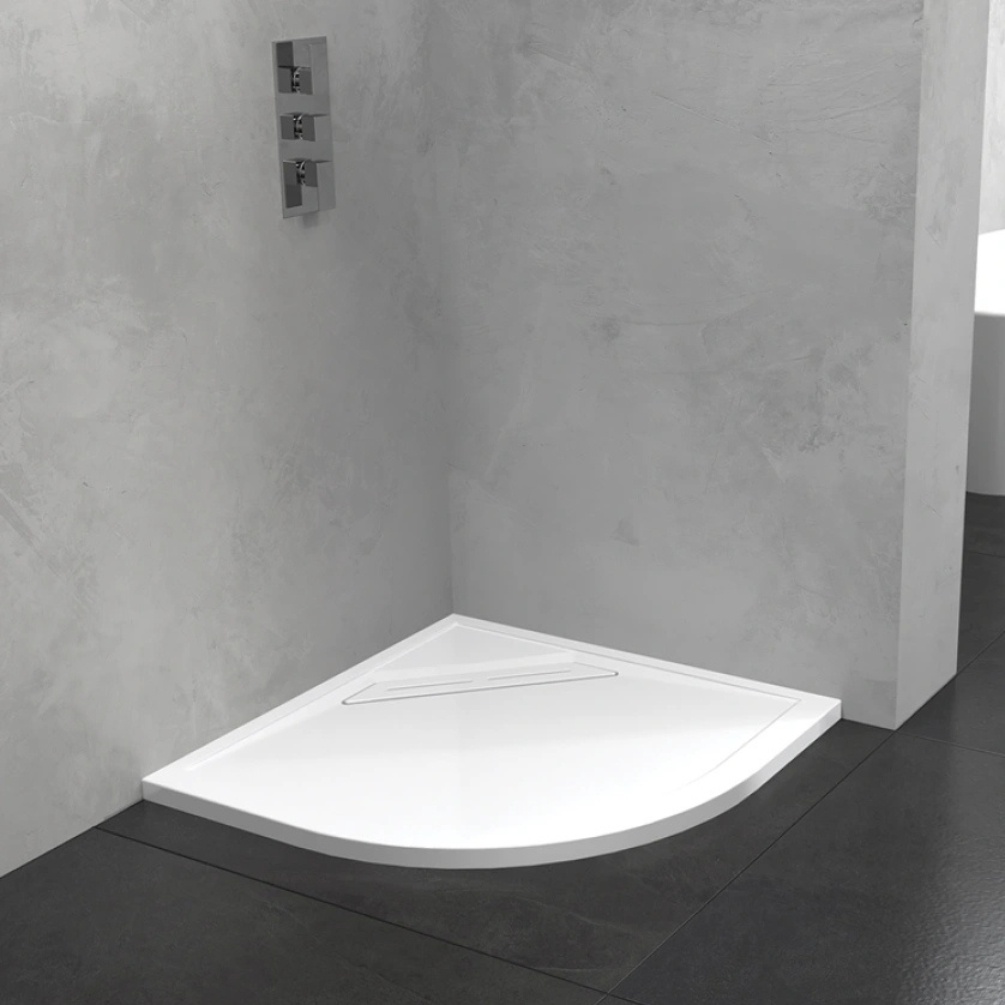 Lifestyle image of the Kudos connect2 1000mm x 1000mm Quadrant Shower Tray